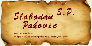 Slobodan Paković vizit kartica